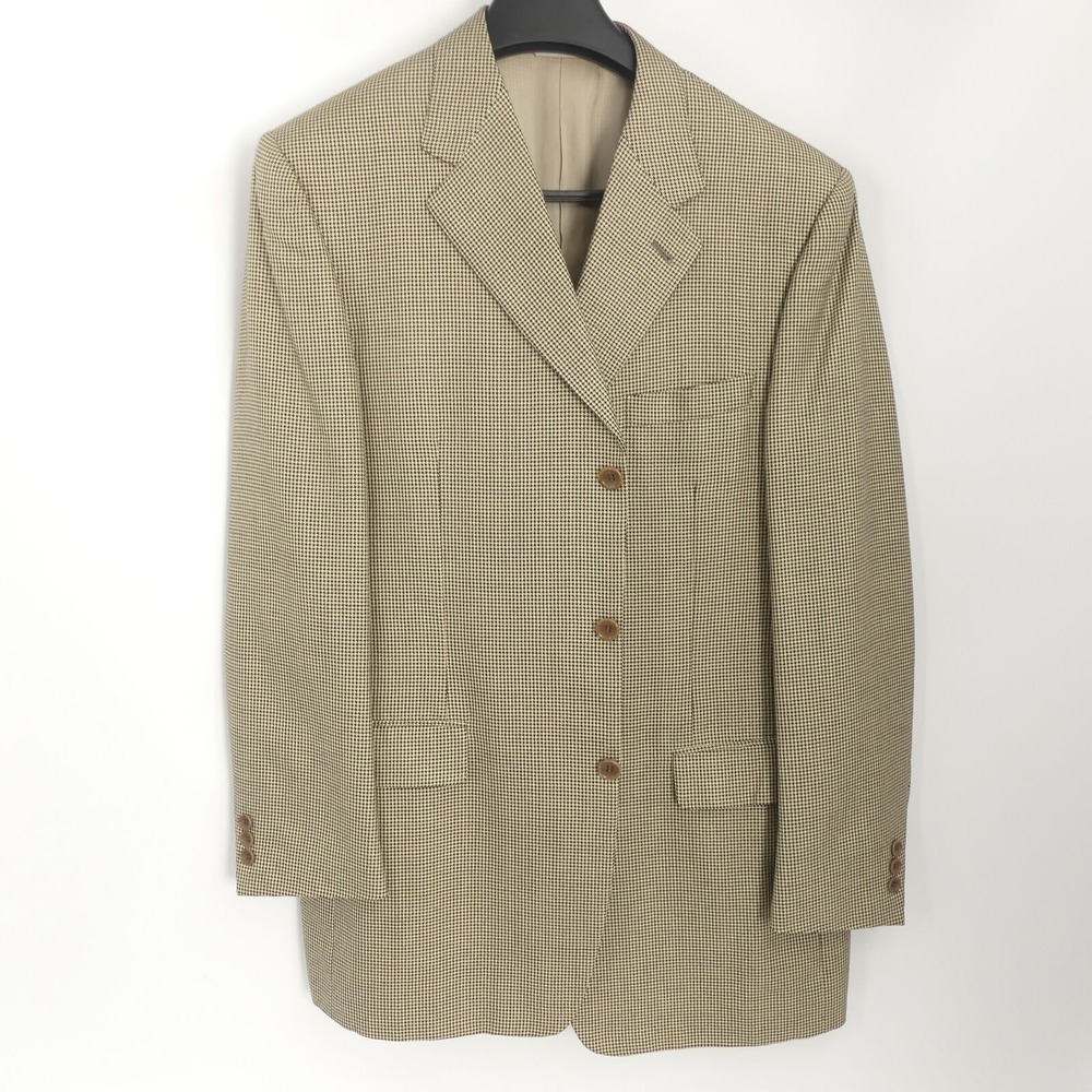 Canali Proposta Blazer‎ Sport Coat Silk Wool Houndstooth 52L IT 42L US